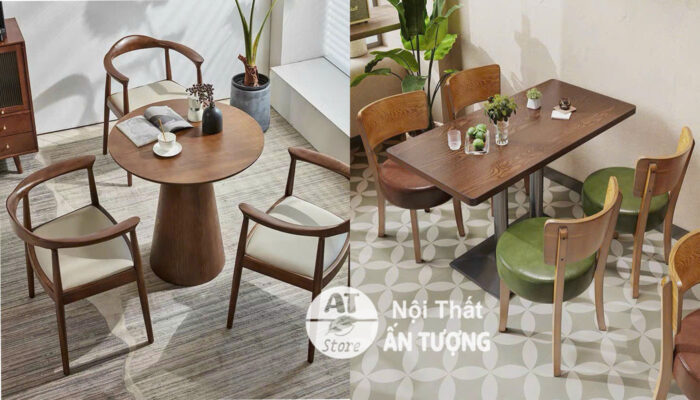 Bàn ghế gỗ tối giản