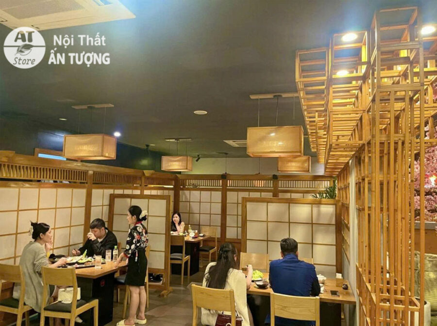 Không gian nhà hàng Nhật Bản hoàn thiện