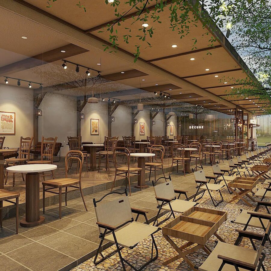 Nội thất quán Dè CuBe Tea & Coffee