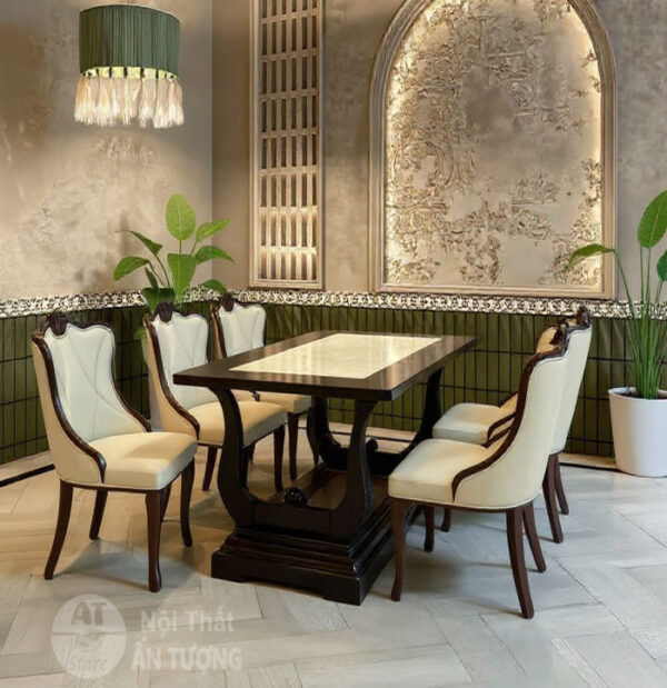 Bộ Bàn Ghế Ăn Tân Cổ Điển 6 Ghế