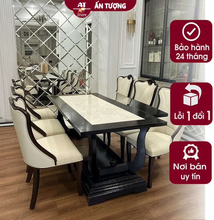 Bộ Bàn Ghế Ăn Tân Cổ Điển 6 Ghế