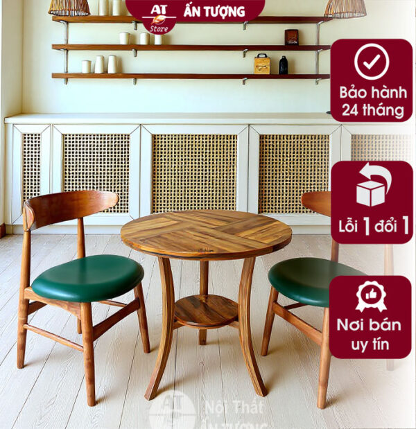 Bộ bàn ghế cafe trà sữa gỗ giá sỉ tận xưởng đẹp