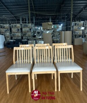 Thiết kế bộ bàn ghế ăn 4 người màu óc chó