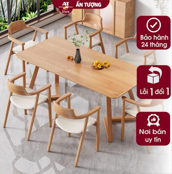 Bàn ăn 4 ghế sang trọng cho gia đình căn hộ đẹp AT-8113