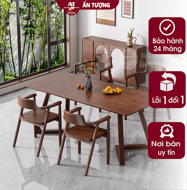 Bàn ăn 4 ghế sang trọng cho gia đình căn hộ AT-8113