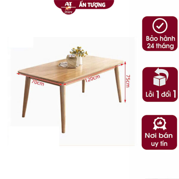 Bàn - Bàn ghế ăn 4 người gỗ nguyên khối nhỏ gọn sang trọng hiện đại đơn giản