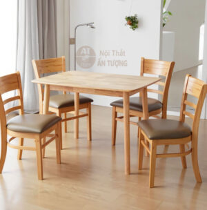 Bàn ghế ăn gia đình giá rẻ phù hợp cho 4 người ăn cơm
