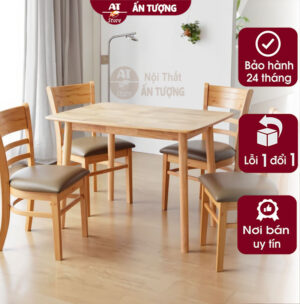 Bàn ghế ăn gia đình giá rẻ phù hợp cho 4 người ăn cơm