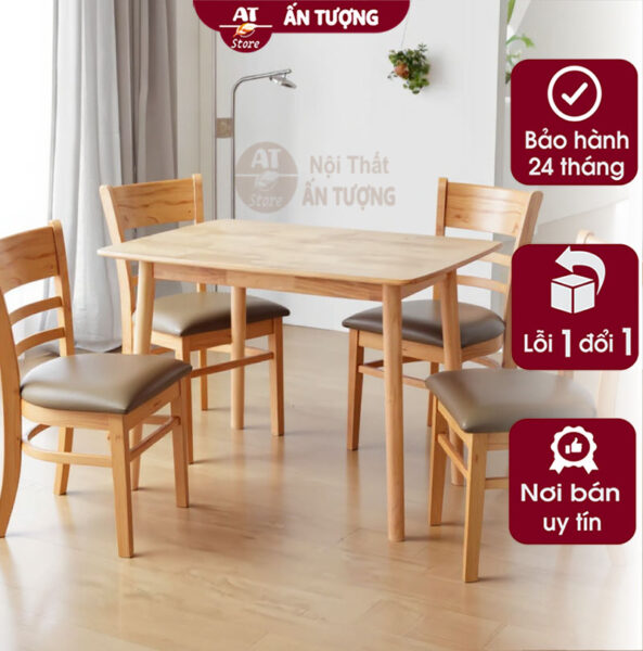 Bàn ghế ăn gia đình giá rẻ phù hợp cho 4 người ăn cơm