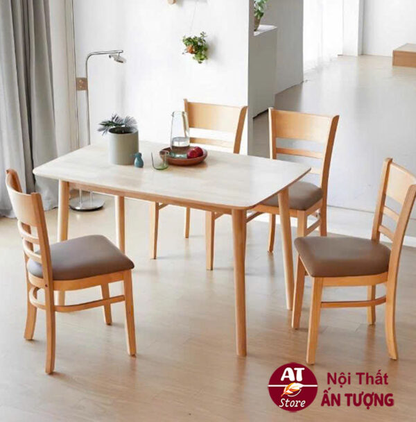 Bàn ghế ăn gia đình giá rẻ phù hợp cho 4 người ăn cơm