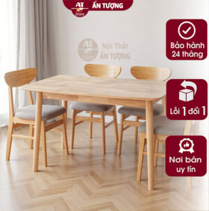 Bảo hành - Bàn của Ghế của Bàn ghế ăn hiện đại 4 ghế phong cách cho gia đình căn hộ chất liệu gỗ tự nhiên