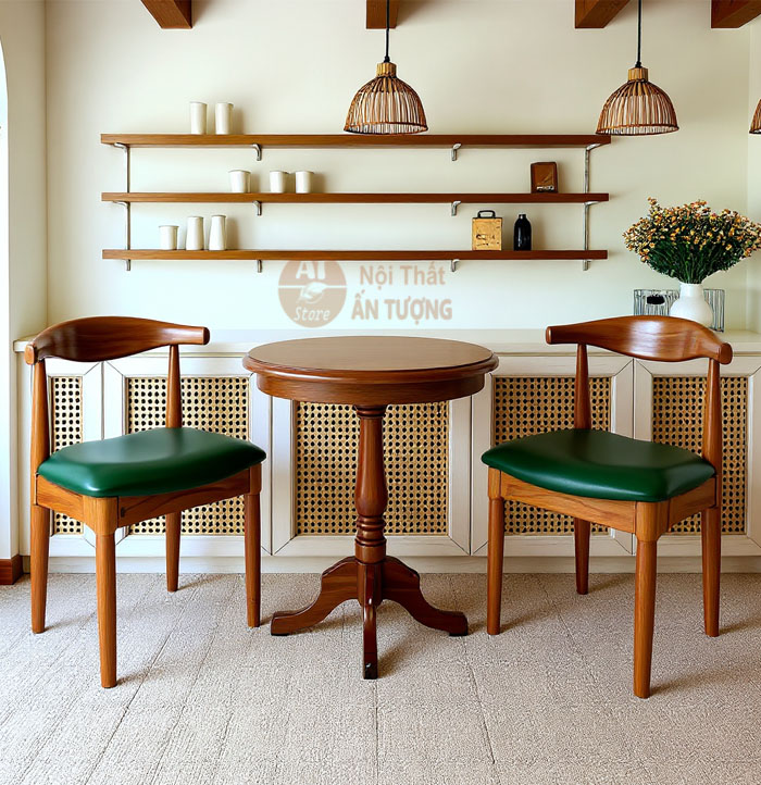 Bàn ghế cafe trà sữa đồ ăn nhanh giá rẻ bằng gỗ