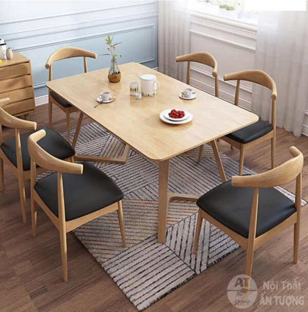 6 ghế - Bàn ghế phòng ăn chung cư gia đình 4 ghế 6 ghế đẹp ấn tượng hiện đại