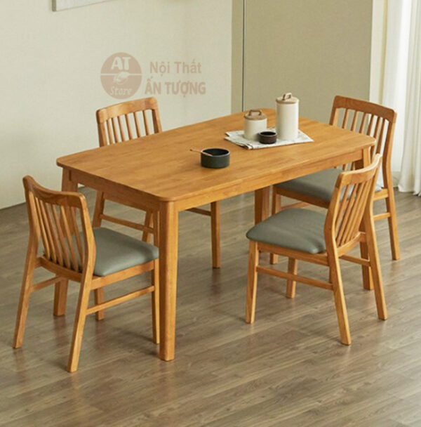 Bộ bàn ăn 4 ghế giá rẻ hàng xuất khẩu cho gia đình căn hộ