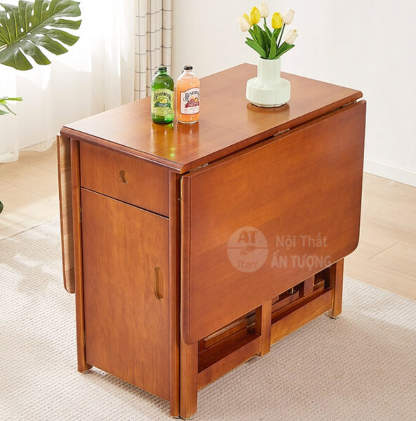 Bộ bàn ăn gấp gọn thông minh kéo dài 2-4-6 ghế nhỏ gọn bền đẹp