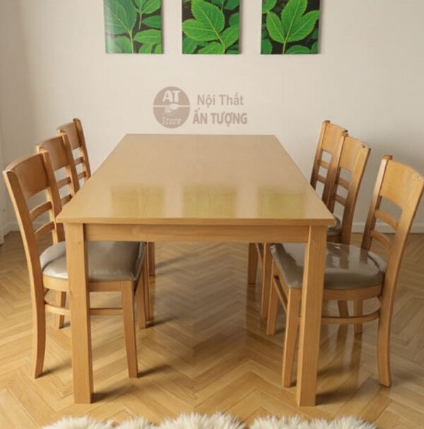 Bộ bàn ăn gia đình 6 ghế gỗ đẹp giá rẻ đặt phòng ăn gia đình căn hộ