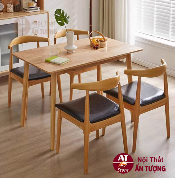 Bộ bàn ghế ăn 6 người đẹp giá rẻ cho gia đình căn hộ sang trọng AT9545 loại 4 ghế