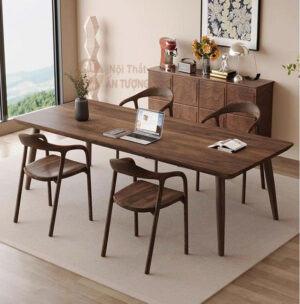 Bộ bàn ghế ăn gỗ Ash cực phẩm sang trọng cho căn hộ chung cư AT-2894