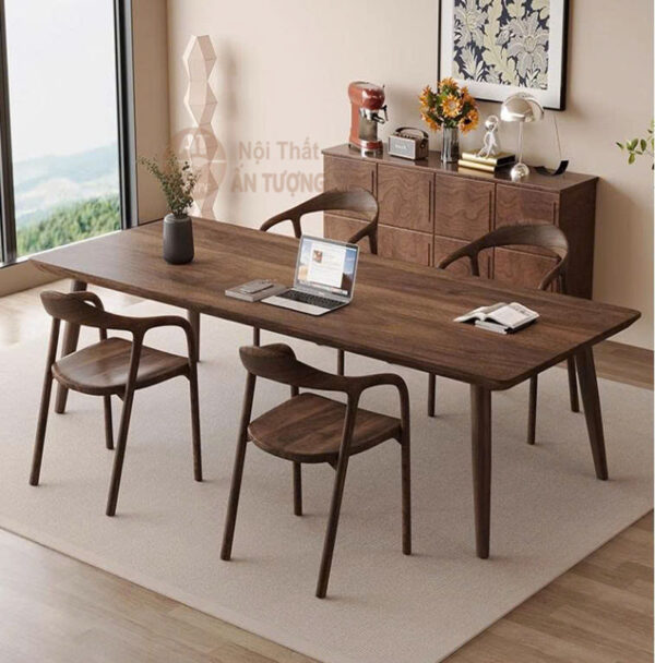 Bộ bàn ghế ăn gỗ Ash cực phẩm sang trọng cho căn hộ chung cư AT-2894