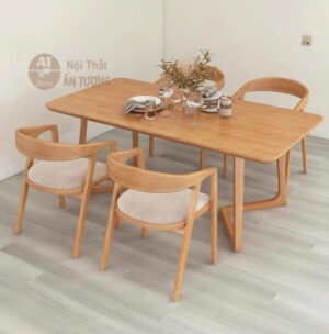 Bộ bàn ghế ăn hiện đại cho gia đình 4 người đẹp phong cách Bắc Âu