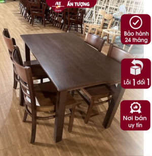 Bộ Bàn ghế nhà hàng, quán ăn, quán nhậu, quán bún phở đẹp bằng gỗ 2