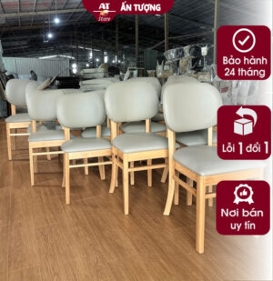 Ghế quán ăn vặt, ghế quán nhỏ gọn, ghế quán bình dân giá rẻ, khung gỗ mặt nệm tại xưởng