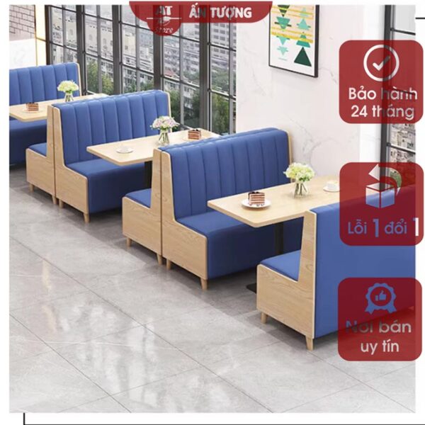 Sofa nhà hàng, quán ăn nhanh, lẩu nướng: Tiện nghi, sang trọng, trải nghiệm AT2449 hình 2