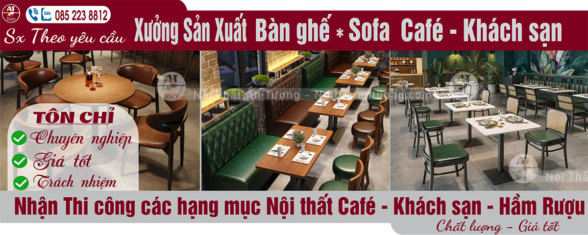 banner bàn ghế cafe