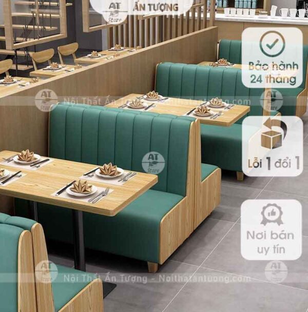 Sofa cafe nhà hàng, quán ăn nhanh, lẩu nướng: Hiện đại, thoải mái AT7255