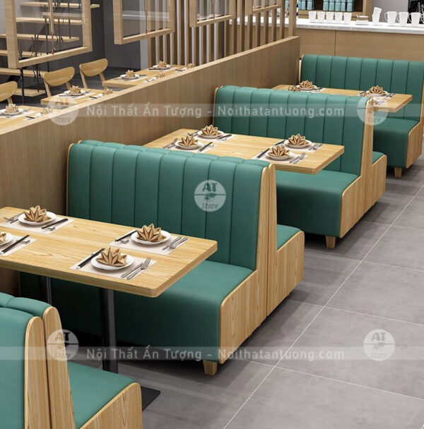 Sofa cafe nhà hàng, quán ăn nhanh, lẩu nướng: Hiện đại, thoải mái AT7255 Tại Nội thất ấn tượng