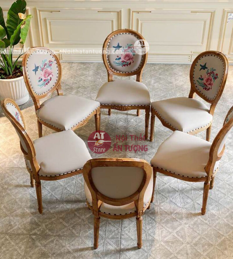 Bàn ăn 4 hoặc 6 ghế cho gia đình sang trọng AT3237