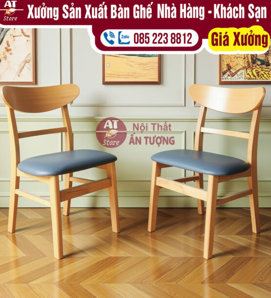 Bàn ghế nhà hàng giá rẻ AT8475 - Nội Thất Ấn Tượng