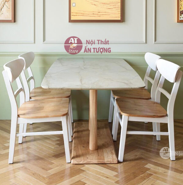 Bàn ghế nhà hàng giá rẻ đủ màu sắc đẹp AT8475 - Nội Thất Ấn Tượng