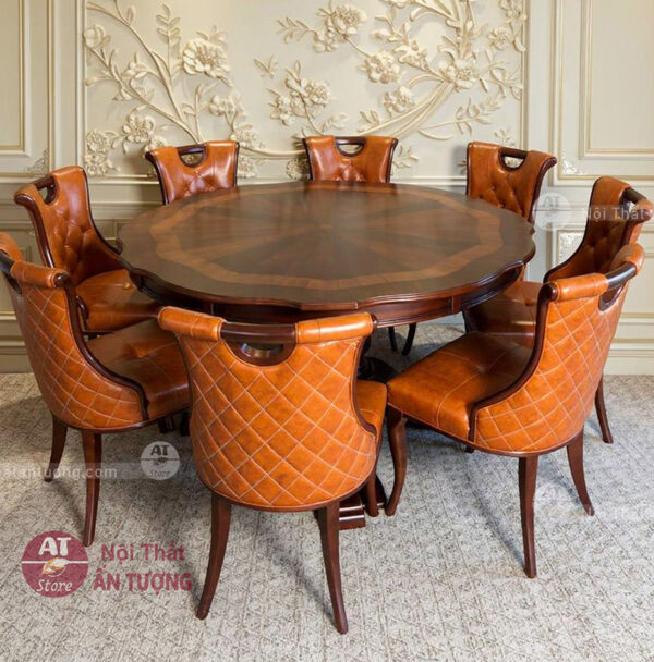 Bàn tròn nhà hàng đẹp AT6264 - Nội Thất Ấn Tượng