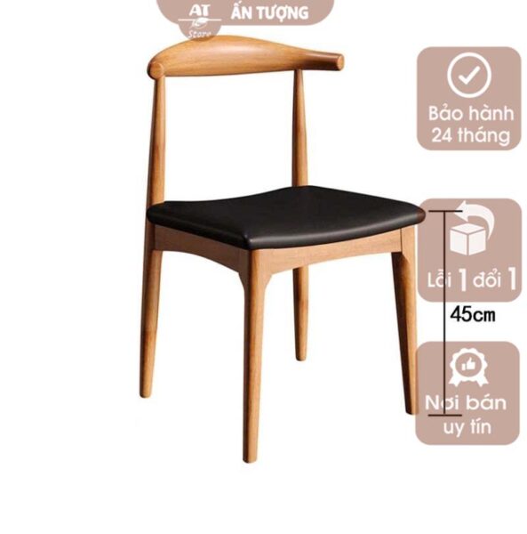 Bộ Bàn ghế nhà hàng buffet quán ăn hiện đại có lưng tựa AT6875 tại Nội Thất Ấn Tượng-3