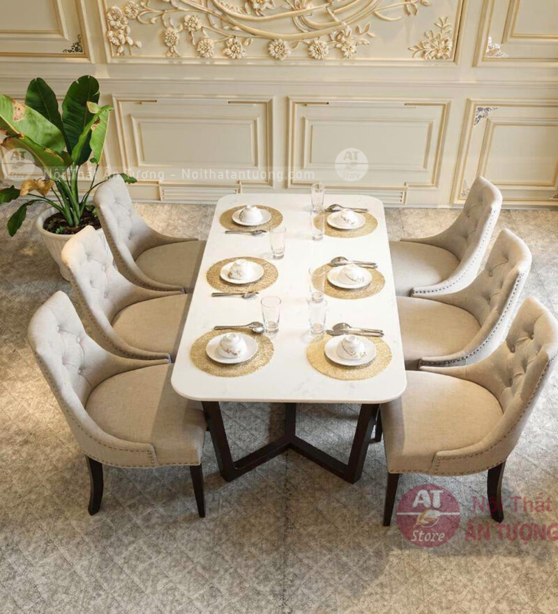 Bộ bàn ăn 6 ghế đẳng cấp cho gia đình chung cư