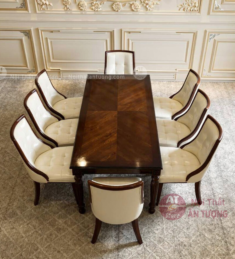 Bộ bàn ăn 8 ghế cho gia đình