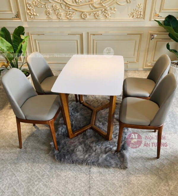 Bộ bàn ăn cơm 4 ghế cho căn hộ chung cư