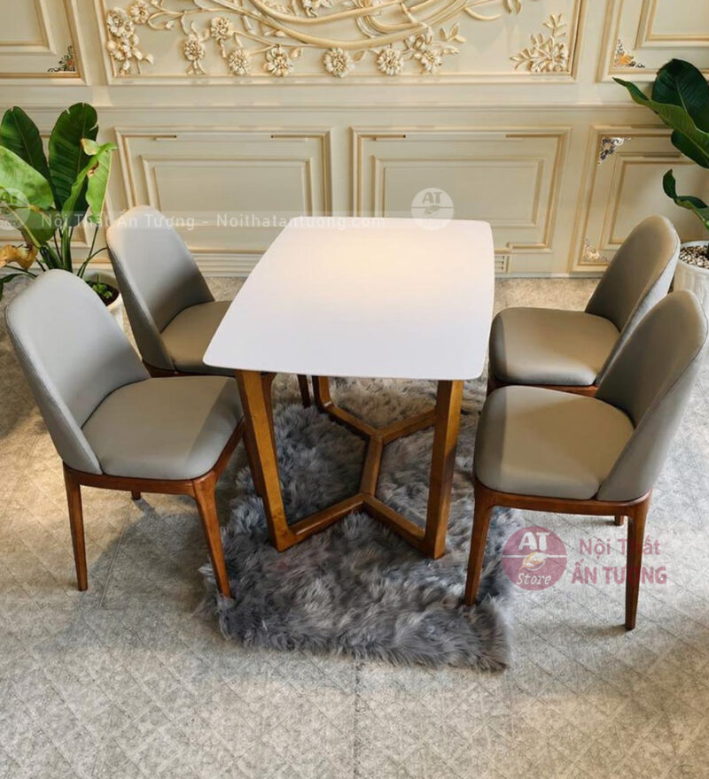 Bộ bàn ăn cơm 4 ghế cho căn hộ chung cư