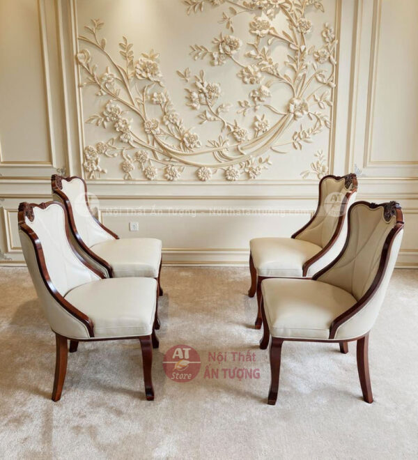 Bộ bàn ăn mặt đá 6 người hình chữ nhật AT5136