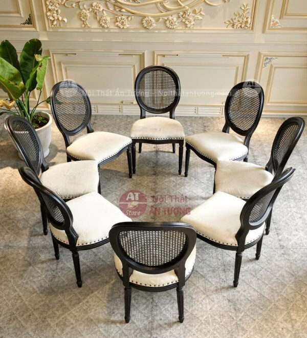 Ghế louis đan mây