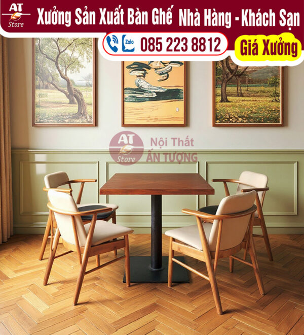 Ghế nhà hàng đẹp giá rẻ cho phong cách hàn quốc AT8592 - Nội Thất Ấn Tượng