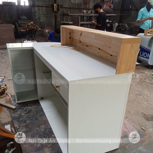 mặt trong Quầy bar hình chữ L sử dụng để pha chế cho quán cafe quán nước AT9452