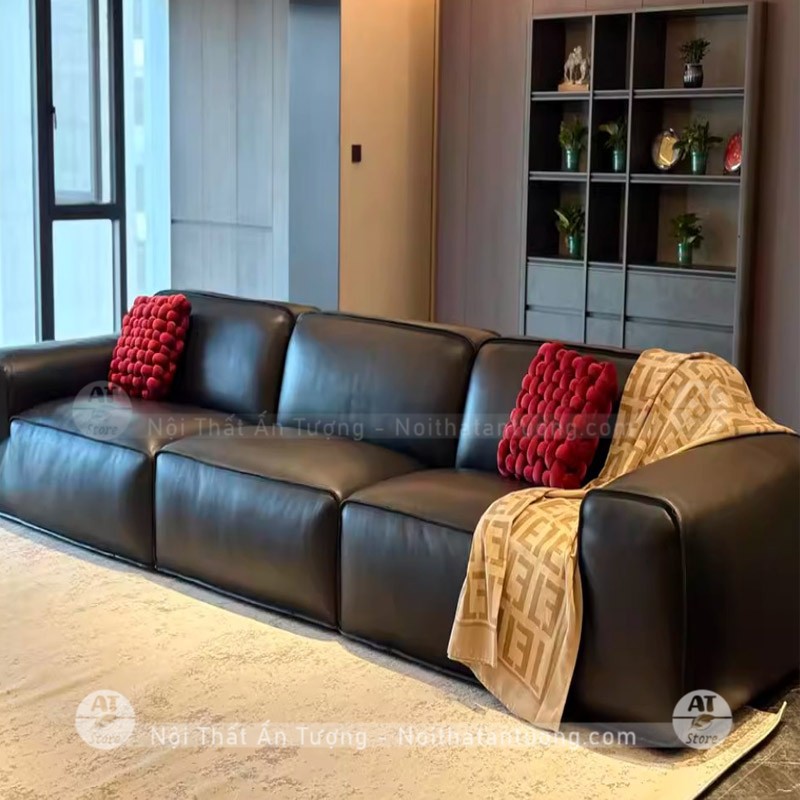 Sofa phòng khách chất liệu khung gỗ ốp nệm cao cấp mã AT2981