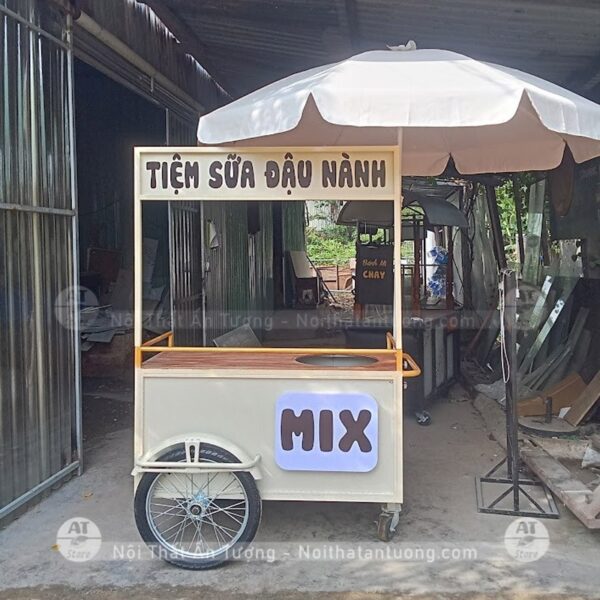 Tủ bán cà phê đẹp chất liệu sắt sử dụng bán mang đi AT1214