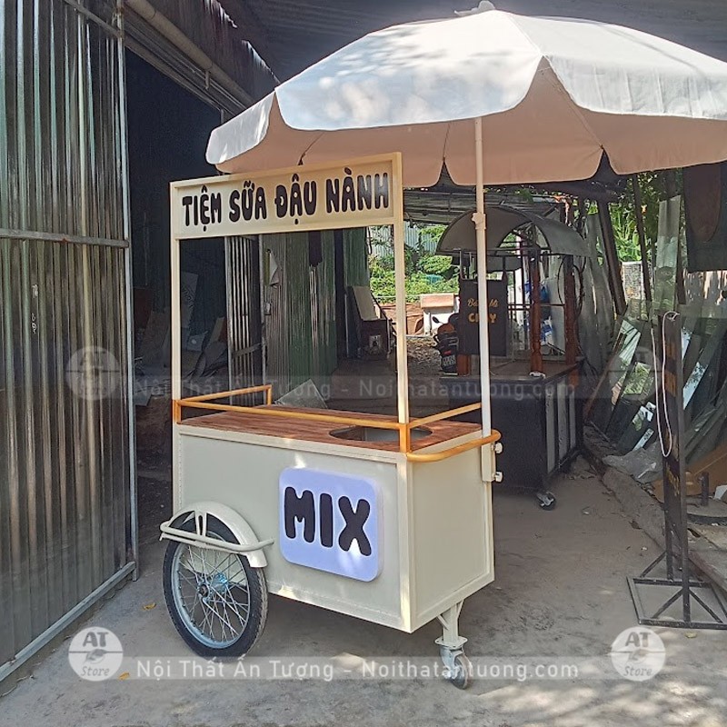 Tủ bán cà phê đẹp chất liệu sắt sử dụng bán mang đi AT1214 hình 2