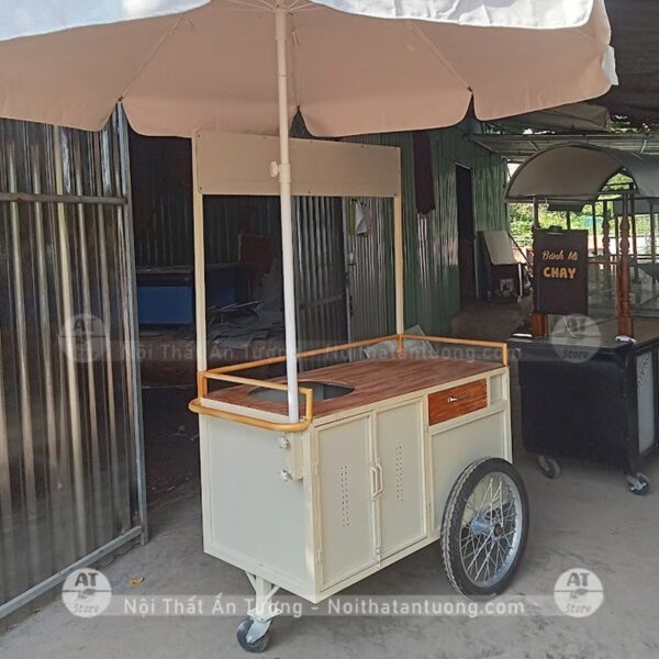 Tủ bán cà phê đẹp chất liệu sắt sử dụng bán mang đi AT1214 hình 3