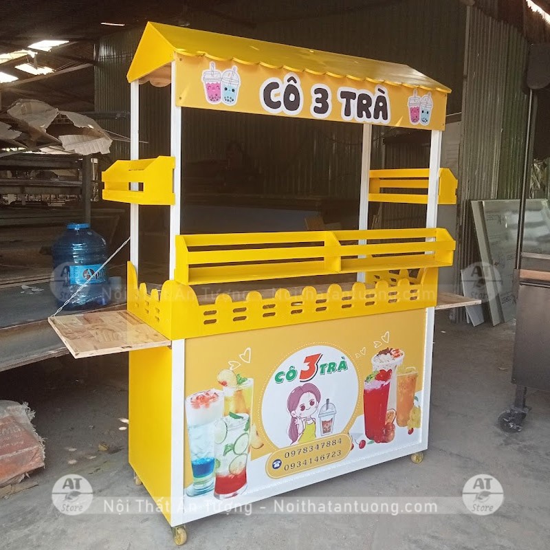 Tủ bán trà sữa đồ uống để bán di động đẹp giá rẻ AT8292