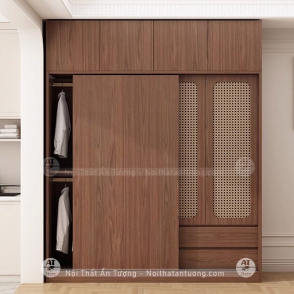 Tủ quần áo gỗ công nghiệp 2 cánh AT3355 hình 3
