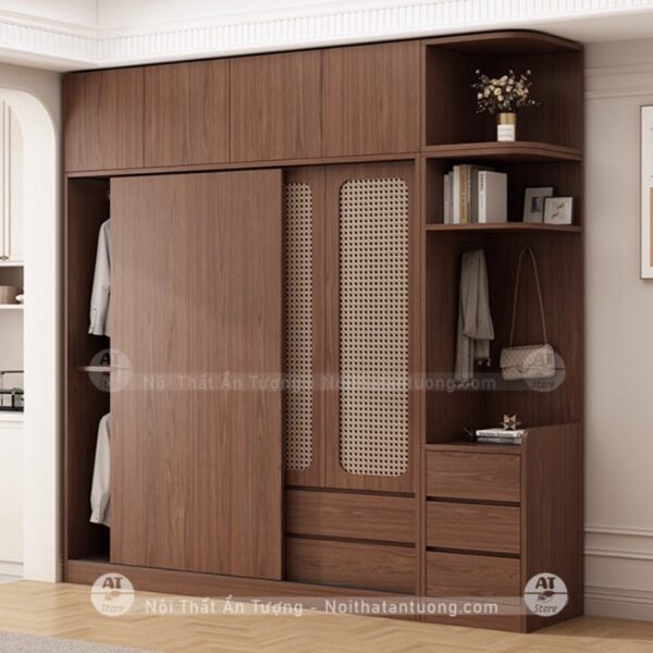 Tủ quần áo gỗ công nghiệp 2 cánh AT3355 hình 4